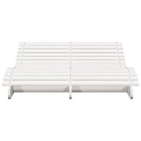 Sun Lounger White 205x110x31.5 cm Solid Wood Pine