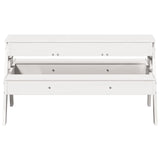Picnic Table with Sandpit for Kids White Solid Wood Pine