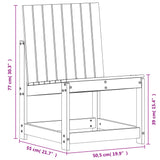 Garden Chair 50.5x55x77 cm Solid Wood Douglas