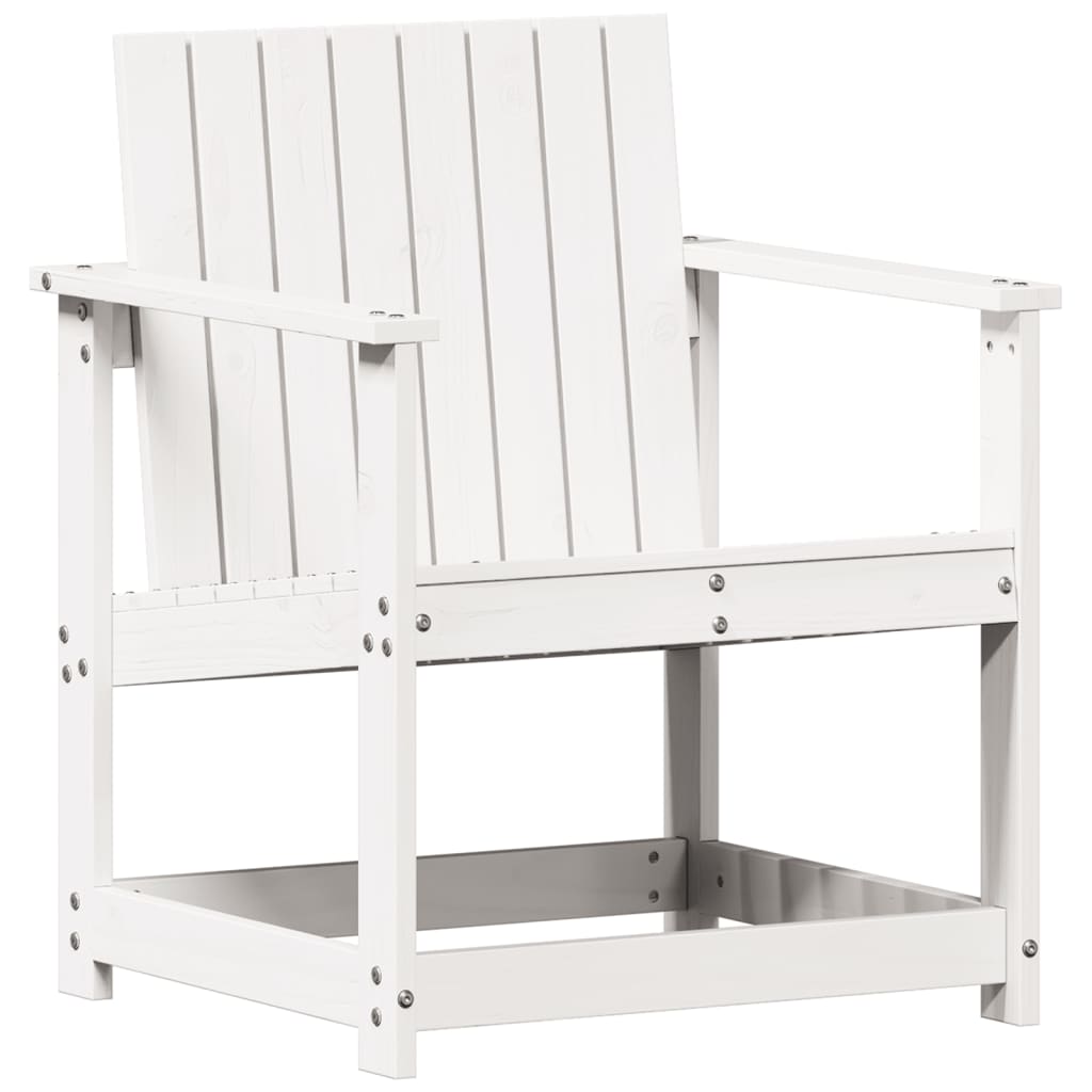 Garden Chair White 62x56x77 cm Solid Wood Pine