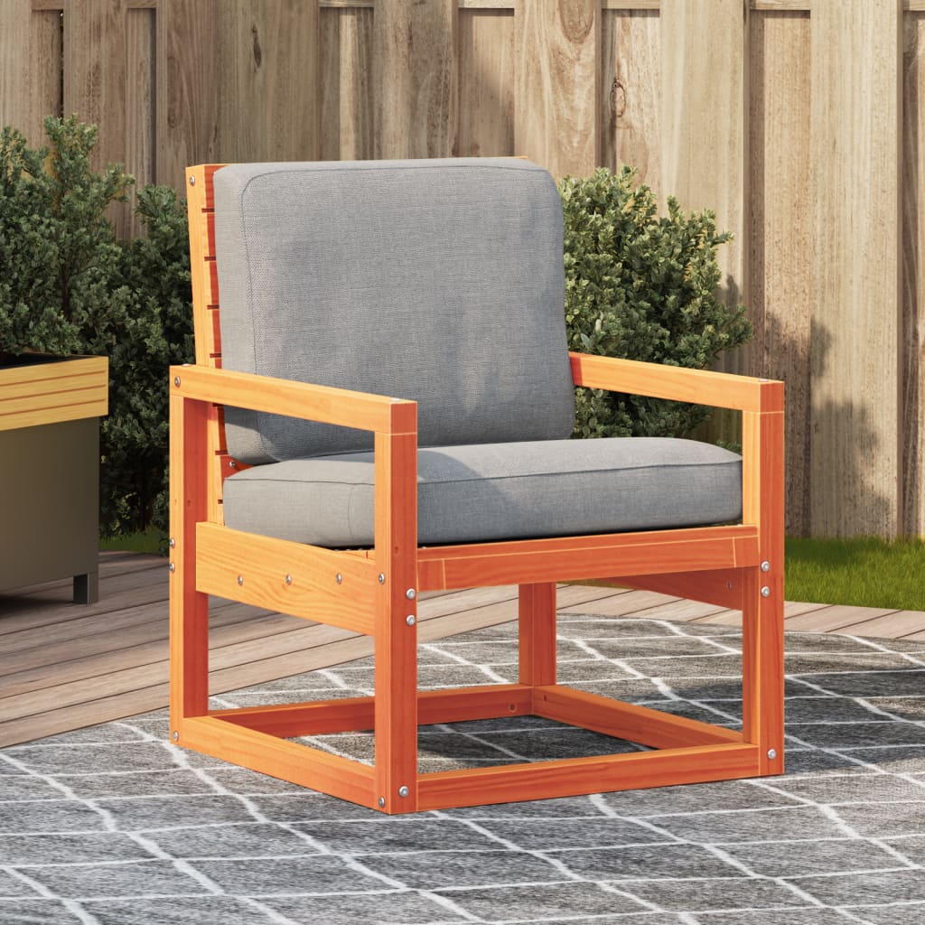 Garden Chair Wax Brown 57.5x63x76 cm Solid Wood Pine