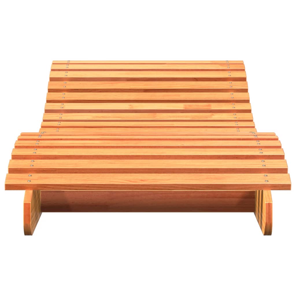 Sun Lounger Wax Brown 205x70x31.5 cm Solid Wood Pine