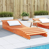 Sun Lounger Wax Brown 205x70x31.5 cm Solid Wood Pine