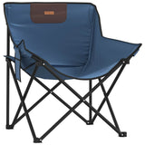 Camping Chairs with Pocket Foldable 2 pcs Blue