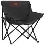 Camping Chairs with Pocket Foldable 2 pcs Black