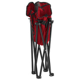 Camping Chairs with Pocket Foldable 2 pcs Red