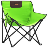 Camping Chairs with Pocket Foldable 2 pcs Green