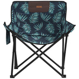Camping Chairs with Pocket Foldable 2 pcs Leave Print