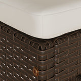 Garden Bar Stools with Cushions 6 pcs Brown Poly Rattan