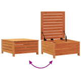 Garden Footstool Wax Brown 62x63.5x32 cm Solid Wood Pine