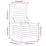 Garden Footstool 62x63.5x53.5 cm Solid Wood Pine