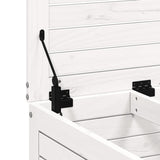 Garden Footstool White 62x63.5x53.5 cm Solid Wood Pine