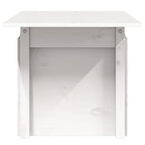 Garden Table White 100x50x75 cm Solid Wood Pine
