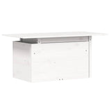 Garden Table White 100x50x75 cm Solid Wood Pine