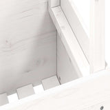 Garden Table White 100x50x75 cm Solid Wood Pine