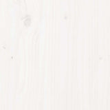 Garden Table White 100x50x75 cm Solid Wood Pine