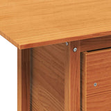 Garden Table Wax Brown 100x50x75 cm Solid Wood Pine