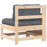 Garden Armrest Sofa with Cushion Solid Wood Pine