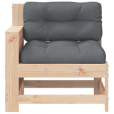 Garden Armrest Sofa with Cushion Solid Wood Pine