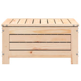 Garden Footstool with Cushion Solid Wood Pine
