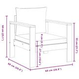 Garden Chair with Cushions Solid Wood Acacia