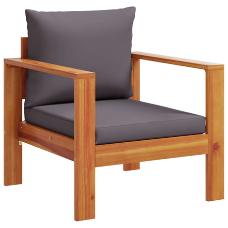 Garden Chair with Cushions Solid Wood Acacia