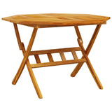 Folding Garden Table Ø110x75 cm Solid Wood Acacia