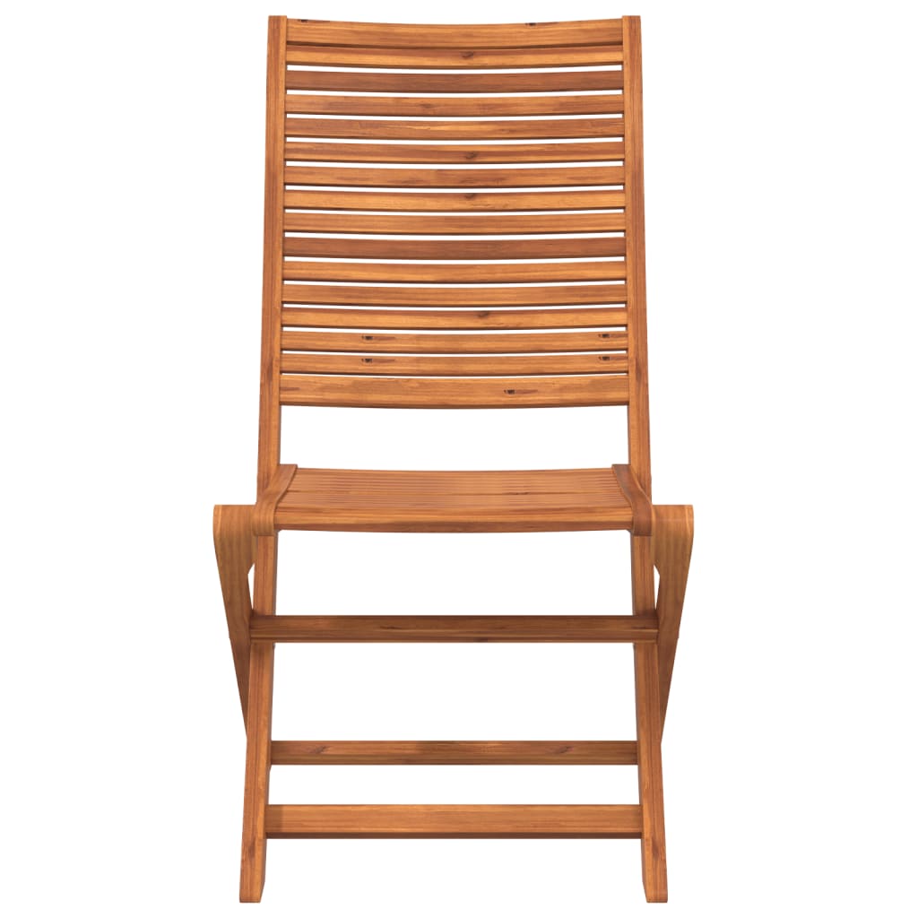 Folding Garden Chairs 2 pcs Solid Wood Acacia