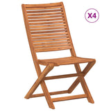 Folding Garden Chairs 4 pcs Solid Wood Acacia