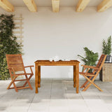 Folding Garden Chairs with Armrest 2 pcs Solid Wood Acacia