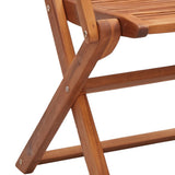 Folding Garden Chairs with Armrest 2 pcs Solid Wood Acacia