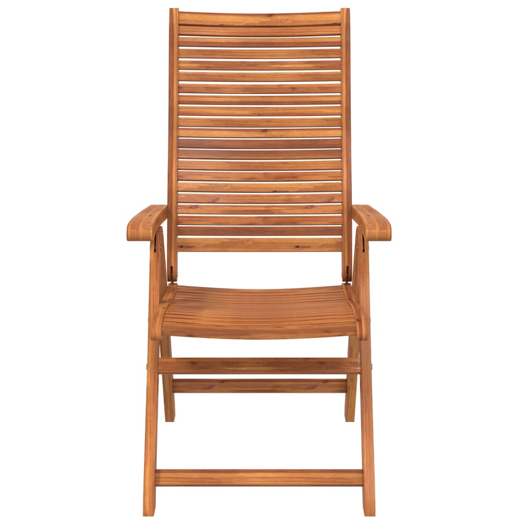 Reclining Folding Garden Chairs 2 pcs Solid Wood Acacia