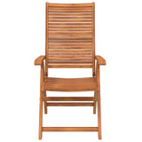 Reclining Folding Garden Chairs 2 pcs Solid Wood Acacia