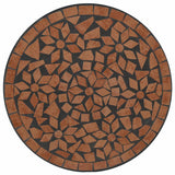 Mosaic Bistro Table Terracotta Ø50x70 cm Ceramic