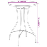 Mosaic Bistro Table Black and White Ø50x70 cm Ceramic