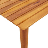 Outdoor Dining Set Brown Solid Acacia Wood