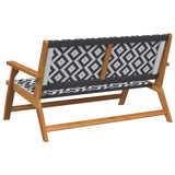 Garden Furniture Black and White 122 x 78 x 73 cm