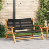 Garden Furniture Black 78 x 122 x 73cm Solid Acacia wood