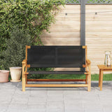 Garden Furniture Black 78 x 122 x 73cm Solid Acacia wood