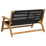 Garden Furniture Black 78 x 122 x 73cm Solid Acacia wood