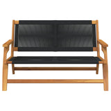 Garden Furniture Black 122 x 78 x 73 cm Solid Acacia Wood