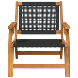 Garden Furniture 2 pcs Black 67 x 78 x 73 cm Solid Acacia Wood