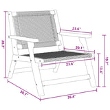 Garden Furniture 2 pcs Grey 67 x 78 x 73cm Solid Acacia wood