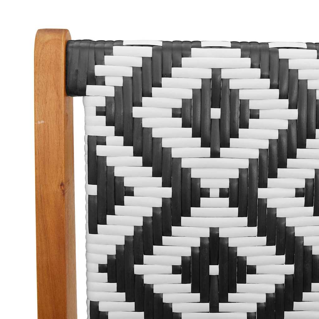 Garden Furniture 2 pcs Black and White 67 x 78 x 73 cm