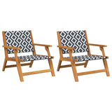Garden Furniture 2 pcs Black and White 67 x 78 x 73 cm
