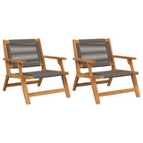 Garden Furniture 2 pcs Grey 78 x 67 x 73cm Solid Acacia wood