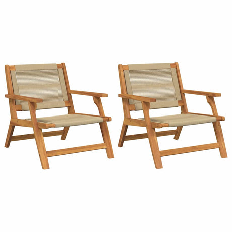 Garden Furniture 2 pcs Beige 78 x 67 x 73cm Solid Acacia wood