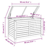 Garden Storage Box 90x48x55 cm Solid Wood Eucalyptus