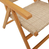 Garden Chairs 2 pcs Beige Solid Wood Acacia and Poly Rattan