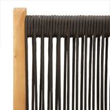 Garden Chairs 2 pcs Black Solid Wood Acacia and Polypropylene